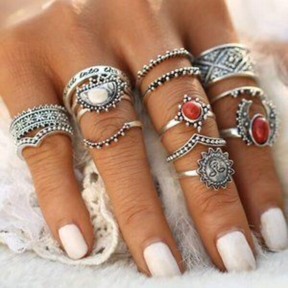 Jewelry - Boho Chic Gypsy feel Ring set
